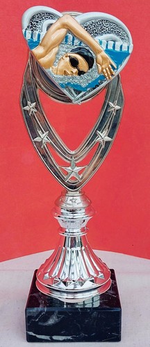 Pokal silber mit 3demblem - mit,