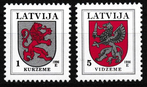 Lettland freimarken wappen - -,