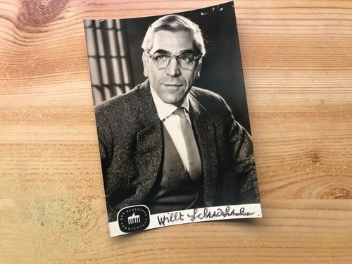 Signierte karte willy schwabe - karte",