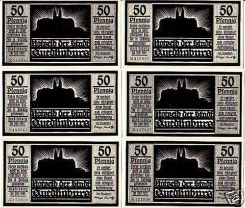 Banknoten notgeld stadt - notgeld,