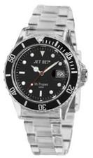Herrenuhr Armbanduhr Jet Set  Polycarbonat Neu Batterie erneuert  #069