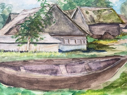Antikes aquarell von - aquarell, 1922
