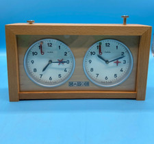 #SE3998# Vintage Turnier mechanische Schachuhr Ruhla Garde Chess Clock *GUT*