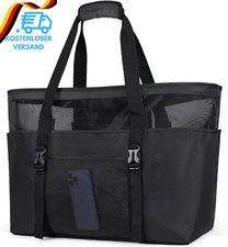 RAINSMORE Strandtasche XXL Familie Mit Reißverschluss Badetasche Damen Groß Leic