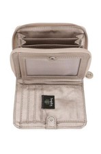 kipling Basic Eyes Wide Open Tops Wallet Cardholder Metallic Glow Beige