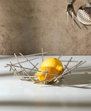 wie neu! Alessi Inox 18/10 Fratelli Capana 2004 - Edelstahl Designer Obstschale