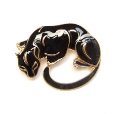 Brooch Black Panther Leopard