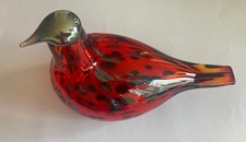 Ruby Bird / Oiva Toikka/ Iittala /Roter Vogel /Glas-Mundgeblasen/ Gratisversand!