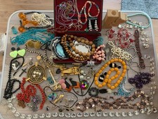 Modeschmuck & Trödel Konvolut | Bastler Lot Sammlung Schrott defekt A