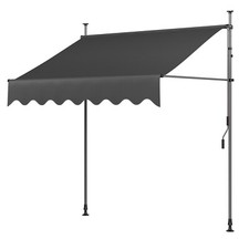 Balkonmarkise Klemmmarkise Markise Garten Sonnenschutz Sichtschutz ohne Bohren