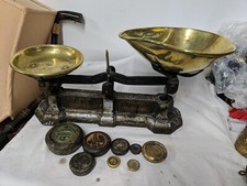 Vintage Küchenwaage mit Gewichten Birmingham 