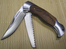 2 teiliges Taschenmesser Klappmesser Jagdmesser mit Klinge und Säge 84670