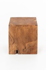 Patchwork Holzhocker, Beistelltisch aus Naturholz