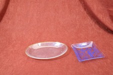 Glasteller, oval,  mit