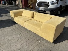 Cassina Globe Sofa Couch 270cm Wildleder Gelb Rose Design-Klassiker