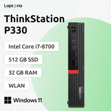 Lenovo ThinkStation P330 Tiny Core i7-8700 32GB 512GB WLAN BT Windows 11 TOP!