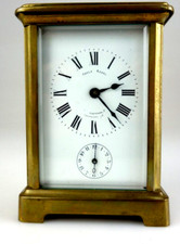 Adolf Regel Messing Reisewecker Tischuhr mit Schlüssel Handaufzug Frankfurt