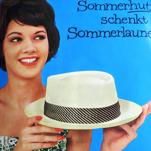 Sommerhut altes plakat im - sommerhut,