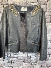 Prada echtfell jacke blau - echtfell,