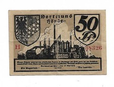 NOTGELD 50 Pfennige DORTMUND und HÖRLE  vom 15. Mai 1919 sammelwürdiger Zustand