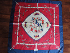 HERMÈS PARIS Halstuch silk  Seide scarf Carre 90x90 Les Becanes Fahrrad