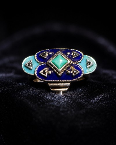 Vintage gold silber ring - gold,