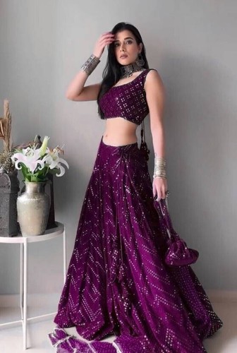 Lila lehenga choli - lehenga,