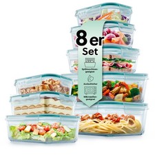 Set 8x Frischhaltedosen Glas