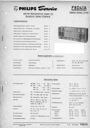 Philips service manual - service, für