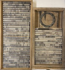 Bleibuchstaben zum auswählen aus Buchdruckerei, Letternblei