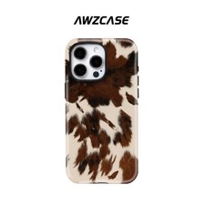 Braun Kuhfell Muster Hülle