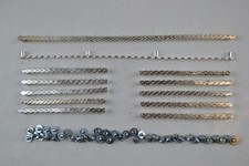 Silberbeschläge für Lederwaren Trensen Seitenbeschlag gedreht 12 Stück #1200