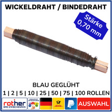 Bindedraht, Wickeldraht, Blumendraht, Draht blau/schwarz geglüht, Stärke 0,70mm