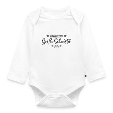 Große Schwester 2026 Einzelkind Ende Herz Baby Bio-Langarm-Body