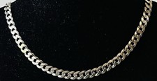 925/- Sterlingsilber Kette, Flachpanzer, 50 cm lang, 5 mm breit