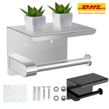 Klopapierhalter ohne Bohren Toilettenpapierhalter WC Klorollenhalter Edelstahl