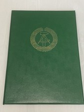 DDR Urkundenmappe /Dokumentenmappe - mit Emblem der DDR A4