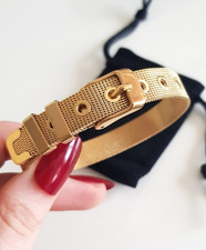 EDLES Armband 925 SILBER GOLD Armkette GÜRTEL ARMREIF Armzange Zirkonia Ring