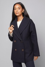 Wallis Navy Mantel Damen