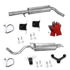 Auspuff + Anbausatz   für VW Golf IV Variant Skoda Octavia Seat Toledo 1.4/1.6