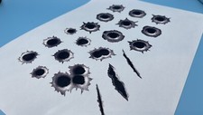 Einschusslöcher 20 Bullet Holes Sticker Aufkleber Helm Auto Bike JDM Tuning FUN