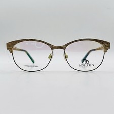 Mollerus Brille Damen oval gold braun Mod. Monte Bre C1 NEU