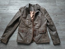 Leder Jacke Blazer Damen L 40