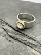 925 Silber Ring mit Rosenquarz