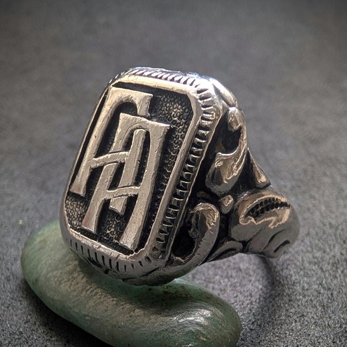 Jugendstil monogramm ring - monogramm,