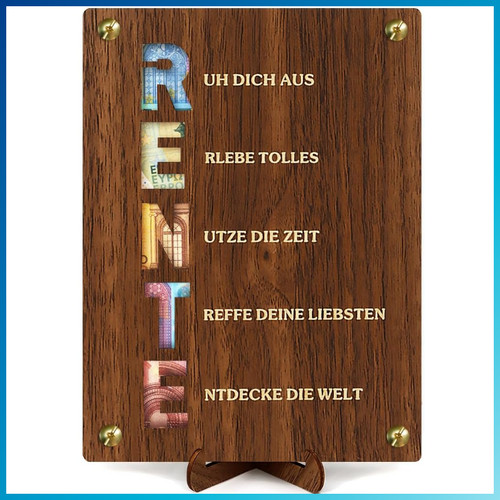 Geschenk ruhestand holz - holz, set