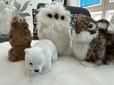 Deko Plüsch Tiere Schneeeule Hase Murmeltier Eisbär Zum Hinstellen Eule Kaninche