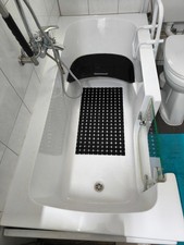 Badewanne mit Tür   Seniorenbadewanne 160x75 LINKS VOVO mit Tür Abl