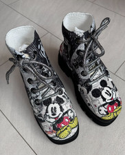 Micky Maus Schuhe Stoff Stiefeletten Damen  Größe 39  Motiv: MICKEY MOUSE NEU