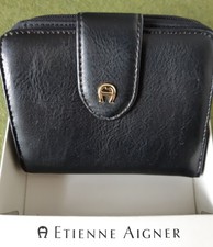 Portemonnaie Etienne Aigner schwarz Leder NEU in  der Originalverpackung 12x9 cm